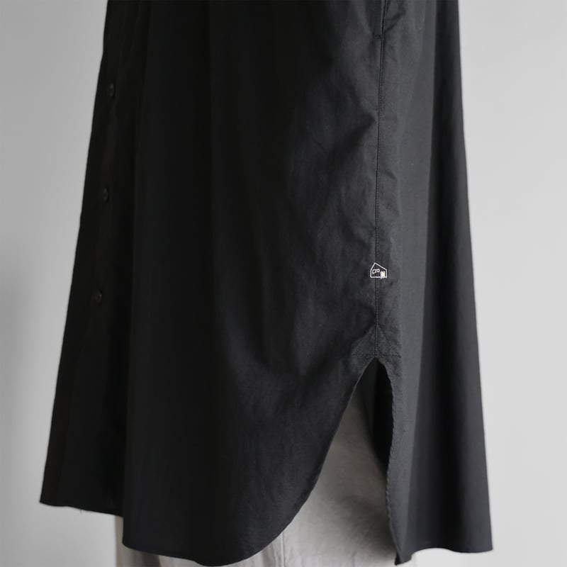 カーペンター　ロングシャツ　ブラック　L 男女兼用 WHオーバーシャツ｜ペンコード（BLACK）│wax london