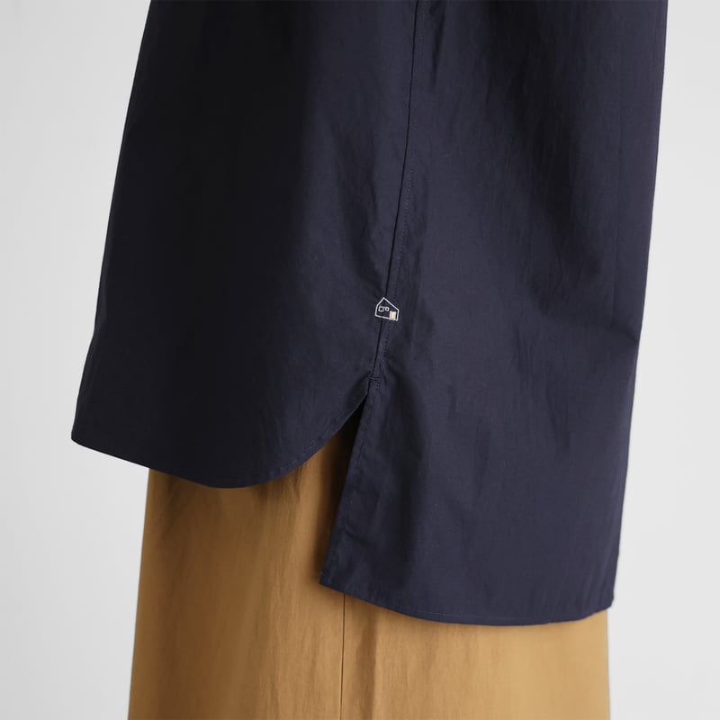 ばちばちタイプライタークロスバンドカラーオーバーシャツL（ダーク