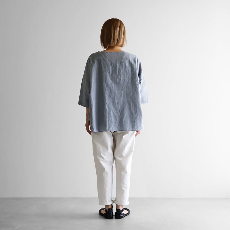 先染めバフクロスイージーワークパンツ（オフホワイト）【ユニ