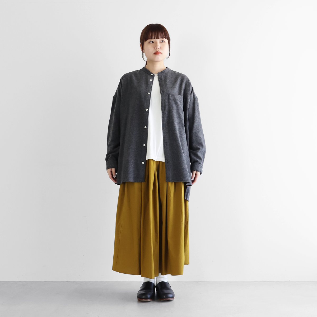 希少 HUIS. 313 ヤクウール綾ネル パイピング ブルゾン HUIS.】313 ヤクウール綾ネルパイピングブルゾン（グレー