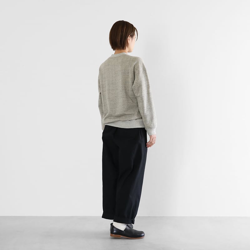 HUIS×yohaku吊り編み&茶綿スウェットプルオーバー(トップ糸 HUIS×yohaku吊り編み&茶綿スウェットプルオーバー(トップ糸