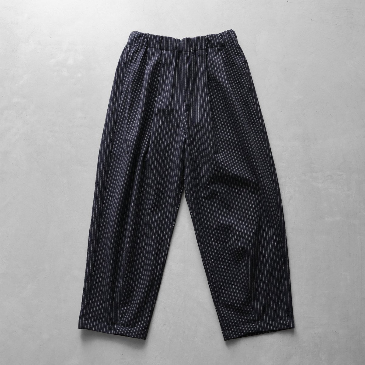 シーチングコットンワイドパンツ(ブラックストライプ)【ユニ シーチングコットンワイドパンツ(ブラックストライプ)【ユニ