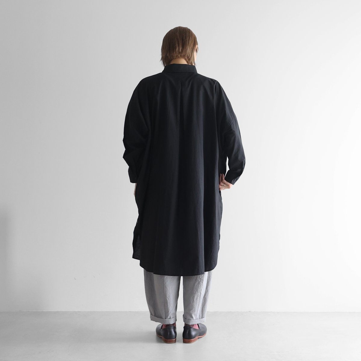 美品 ハウス 2024年 オーガニックコットンライトオックスロングシャツ
