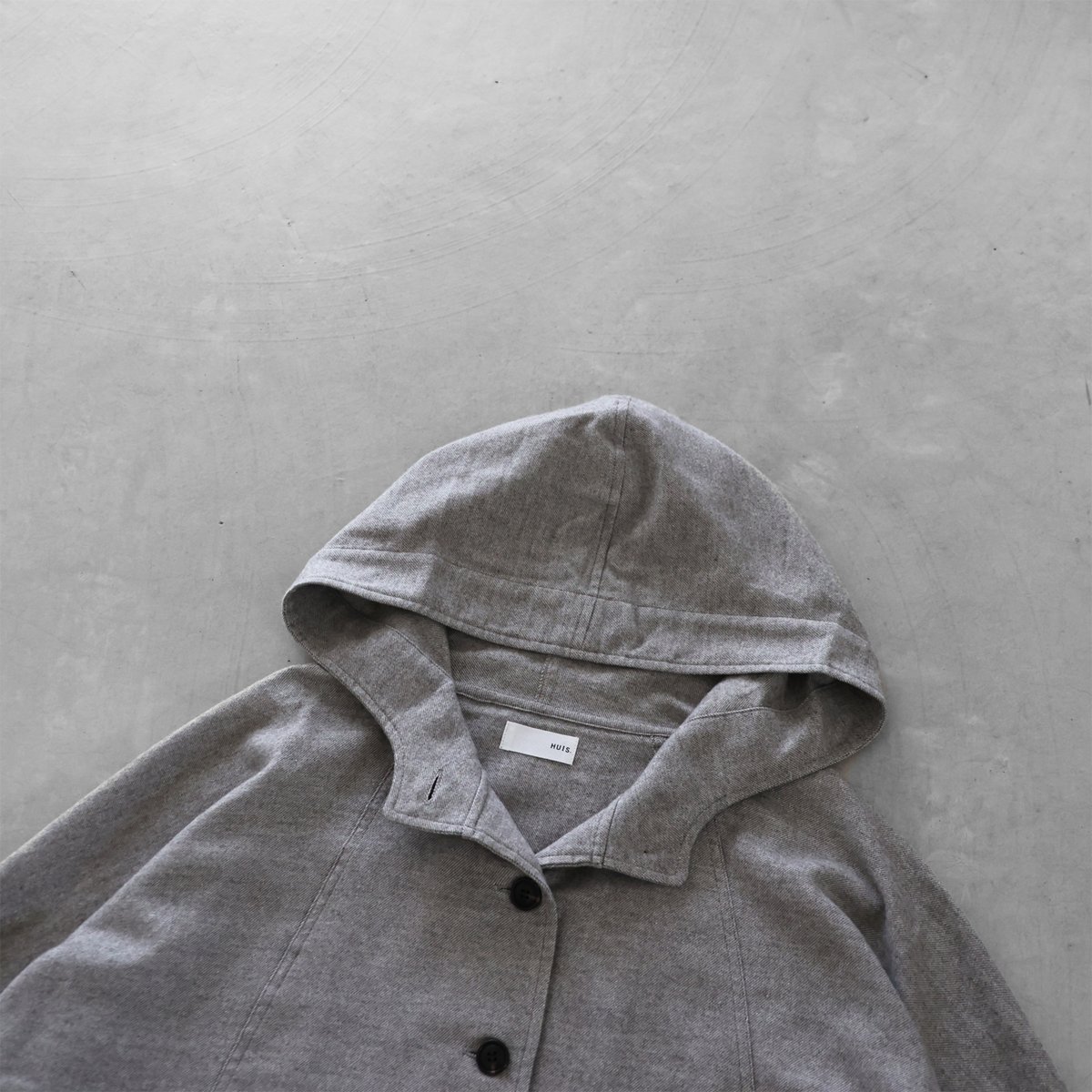 ヤクウール綾ネルポンチョ（ライトグレー）【レディス】315