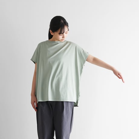 HUIS 　SUVIN COTTON半袖ポロカットソー HUIS in house］SUVIN COTTON半袖ポロカットソー（ホワイト）【レディス