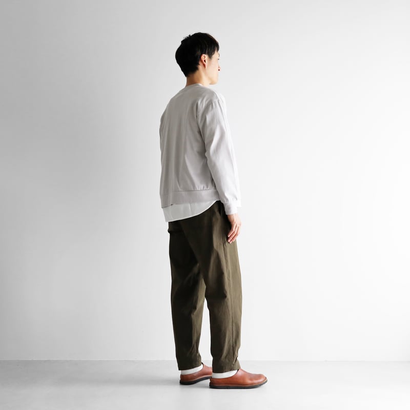 HUIS in house］SUVIN COTTONカーディガン（シルバーグレー