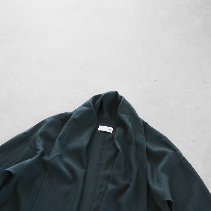 ウォッシャブルウールロングカーディガン（ダークグリーン）【ユニ