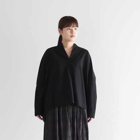 オーガニックコットンスキッパープルオーバ（ブラック）【レディス】U611