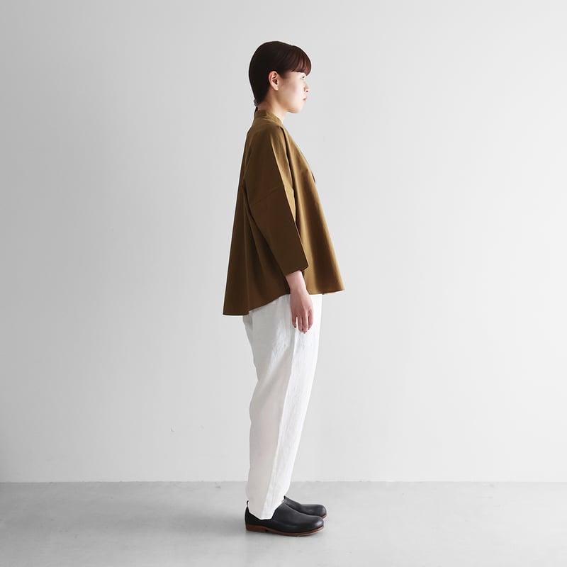 オールドレピア天日干しラミーリネンイージープレーンパンツ（白