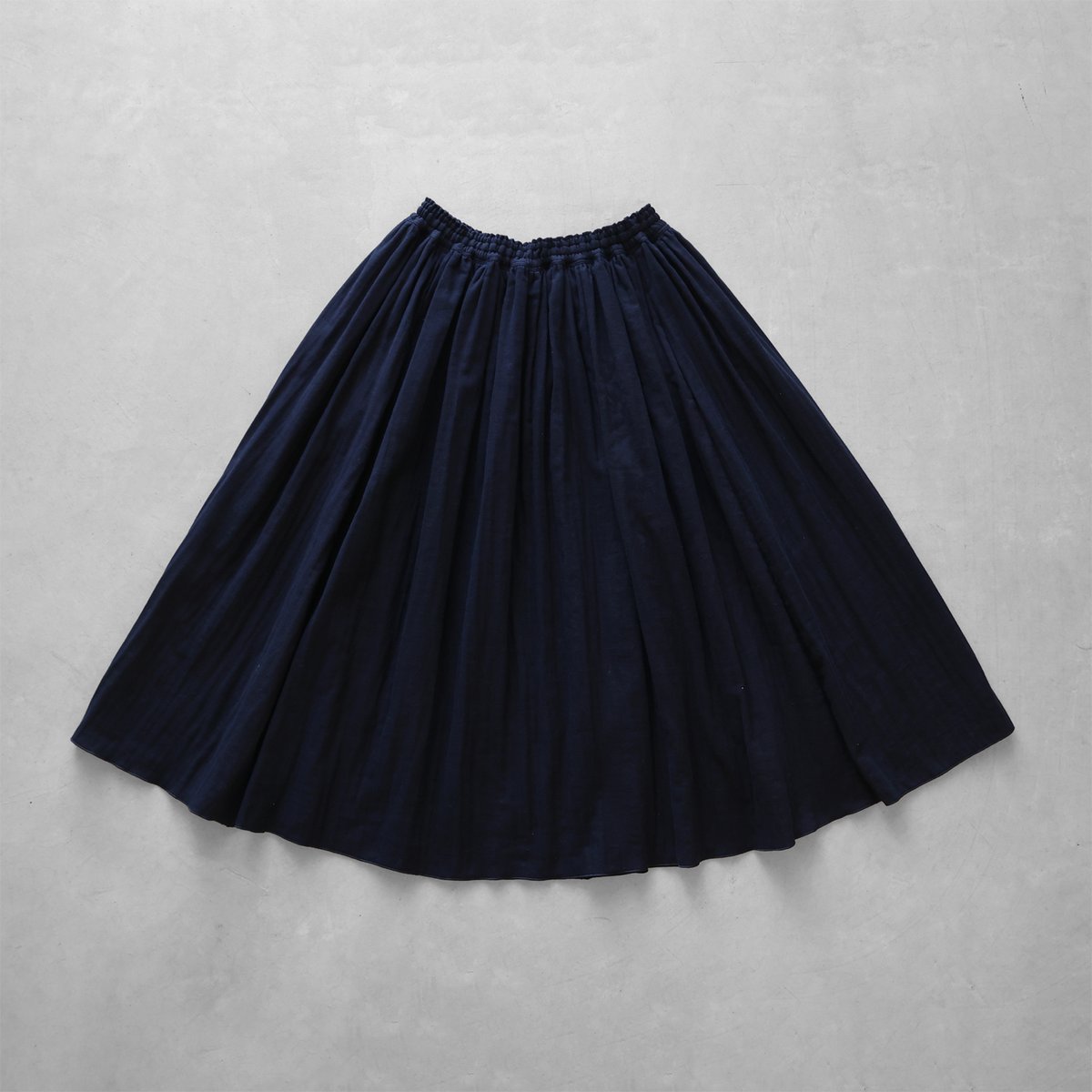 トリプルガーゼ　スカート(五感) シャトルトリプルガーゼロングスカート（ライトグレー