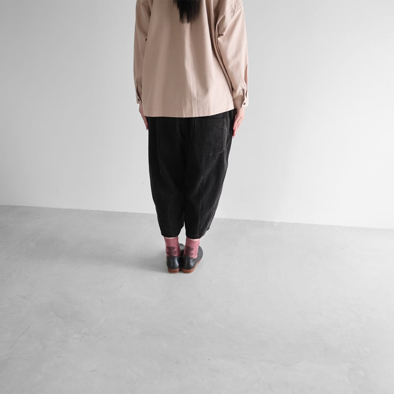 HUIS ハウス　シャトルコーデュロイバルーンパンツ（太畝・カーキグレー）506 綿麻コーデュロイバルーンパンツ（太畝・ダークグレー）【ユニセックス