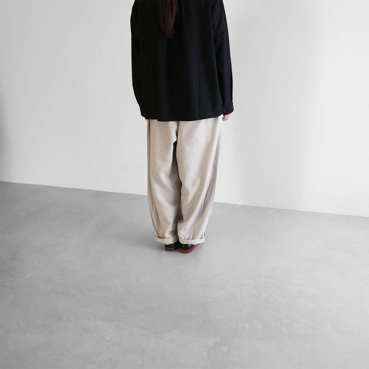 【萠】バルーンパンツ♡新品 厚手モールスキンバルーンパンツロング（グレー）【ユニセックス】506L