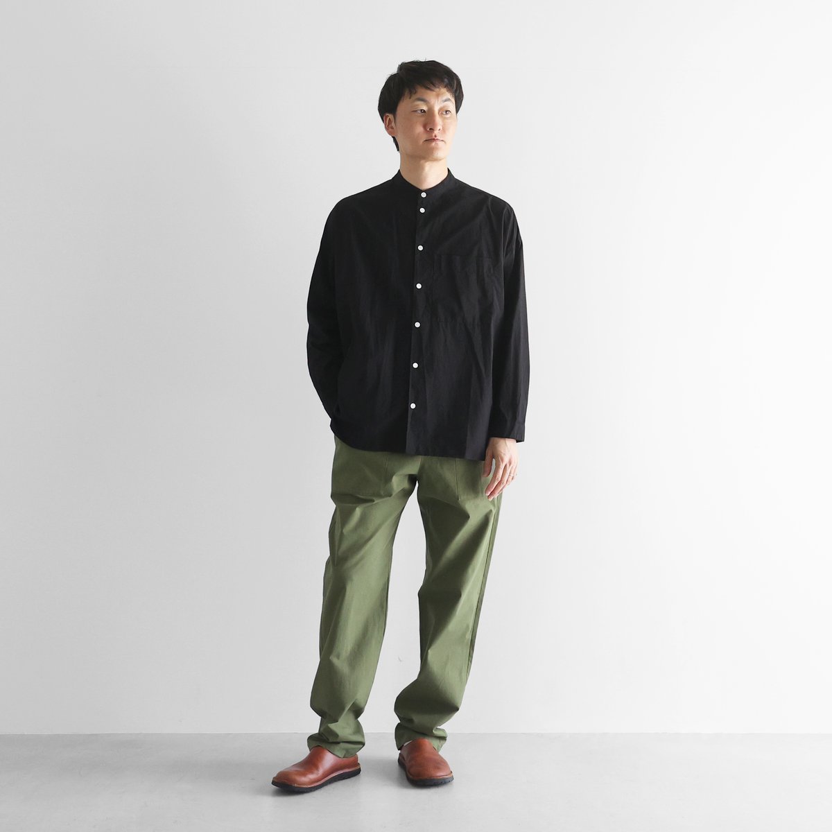 バフクロスイージーワークパンツL（カーキ）【ユニセックス】507L