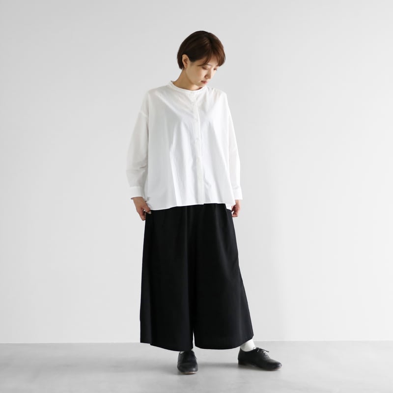 やわらかシーチングコットンスカートパンツ（ブラック）【ユニ