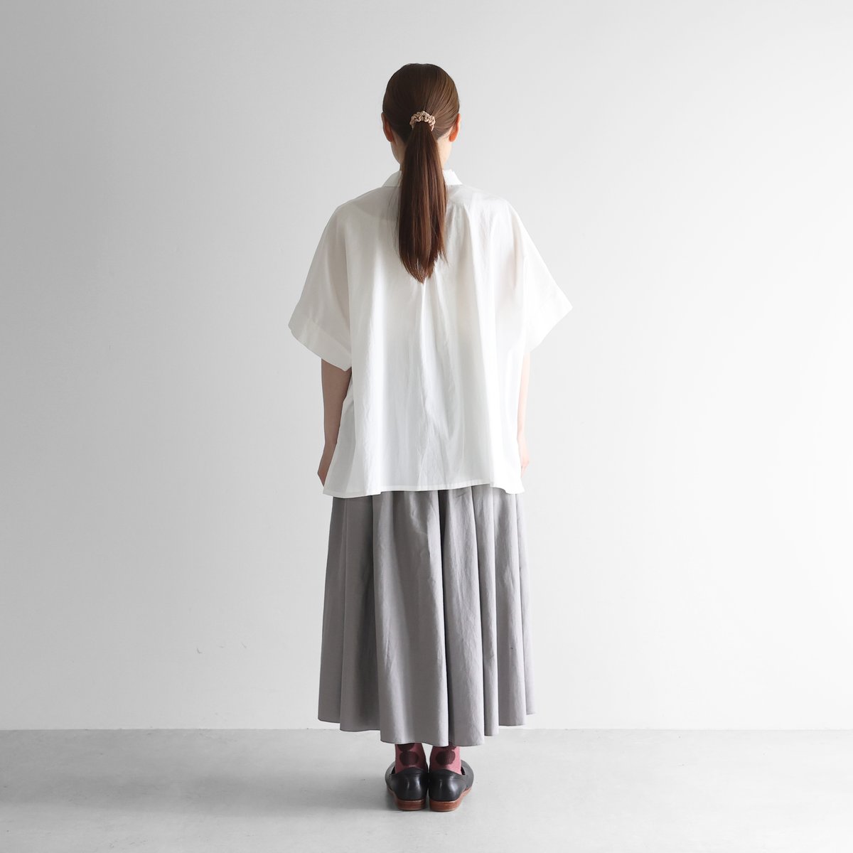 DIESEL グレー ロングスカート フランス綾ロングスカート（アッシュグレー）【レディス】U402 | HUIS