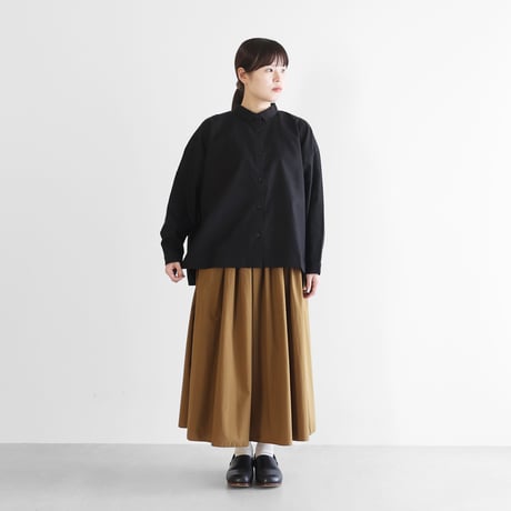 HUIS ハウス　長袖ブラウン ウォッシャブルウールロングカーディガン（ダークブラウン）を