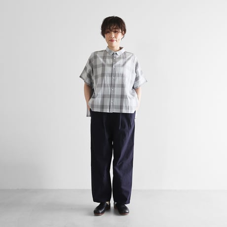 ばちばちタイプライタークロスワイドパンツ（ダークネイビー）【ユニセックス】504