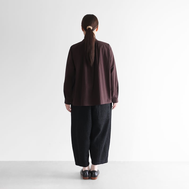 HUIS×尾州”縮絨リネンウールバルーンパンツ（ブラック）【ユニセックス