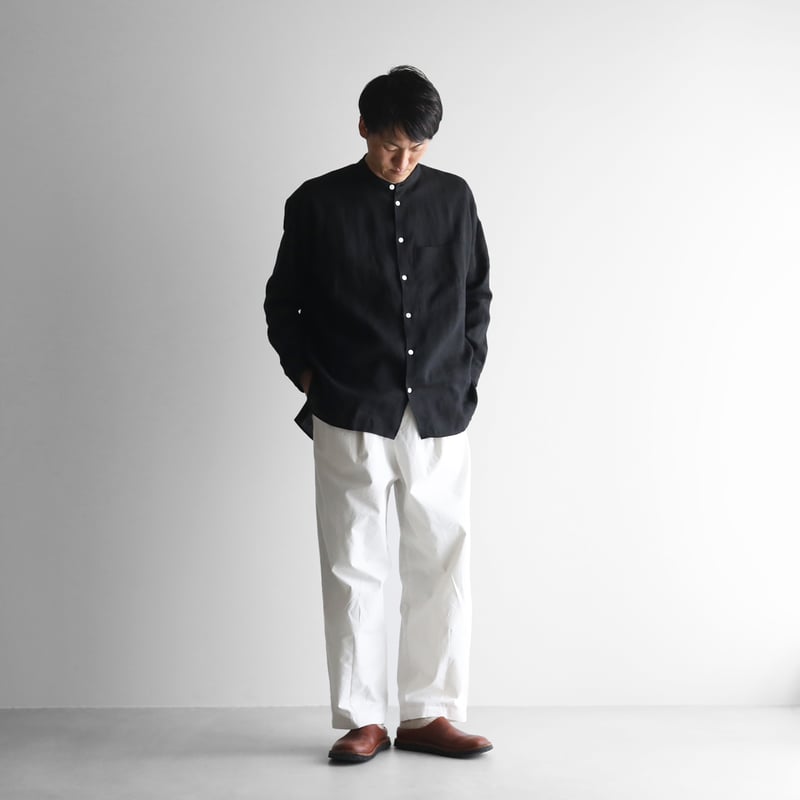 先染めバフクロスワイドパンツ（オフホワイト）【ユニセックス】504