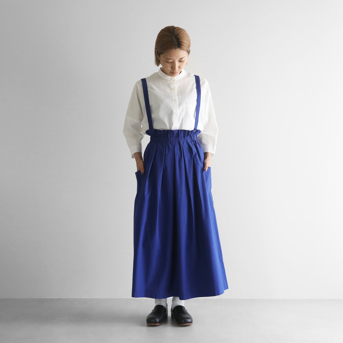 オーガニックコットン 2wayタック＆ギャザージャンパースカート 【公式