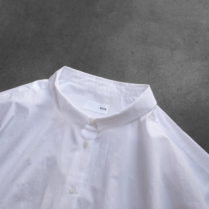 8分袖コードレーンワイドブラウス（白）【レディス】U108 | HUIS