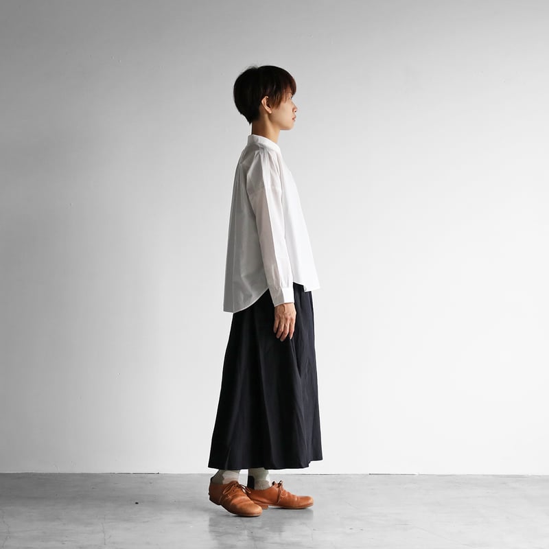 オーガニックコットンワイドブラウス（白）【レディス】U102 | HUIS