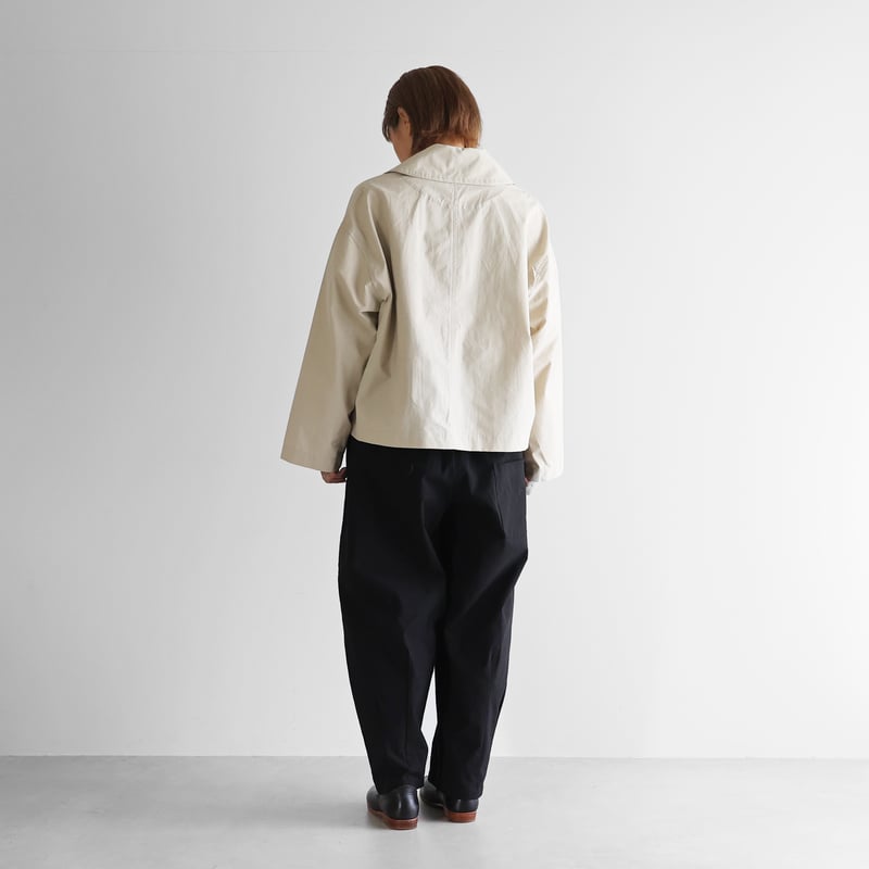 ダウンプルーフコットンPコートジャケット (ホワイトベージュ ダウンプルーフコットンPコートジャケット (ホワイトベージュ