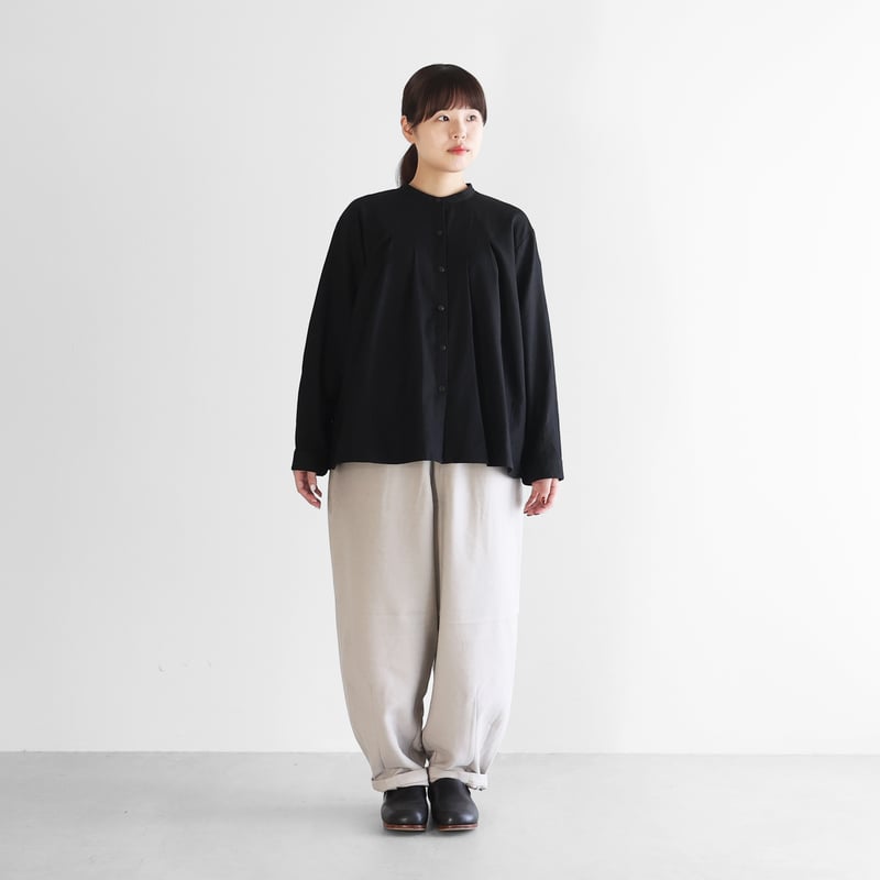 厚手モールスキンバルーンパンツロング（グレー）【ユニセックス