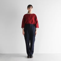 オーガニックコットンライトオックスイージーパンツ（ダークネイビー）【ユニセックス】513