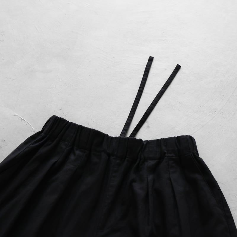 名古屋黒紋付染］フランス綾スカートパンツ（山勝ブラック）【ユニ