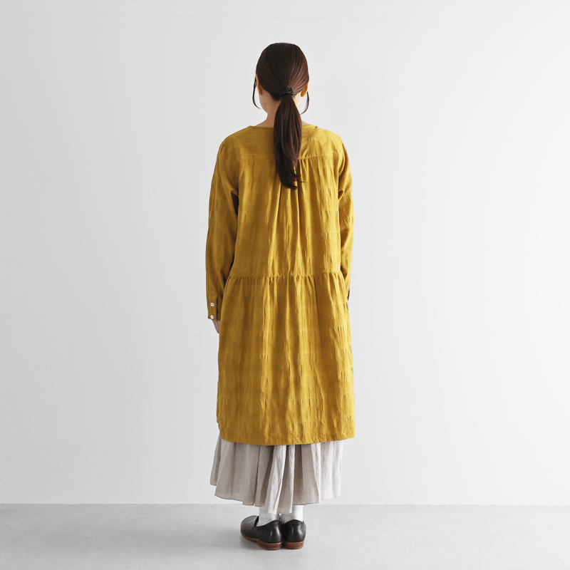 【Sairi】ジャガードワンピース ブルー Mサイズ Sairi】ジャガードワンピース ブルー Mサイズ Jacquard long