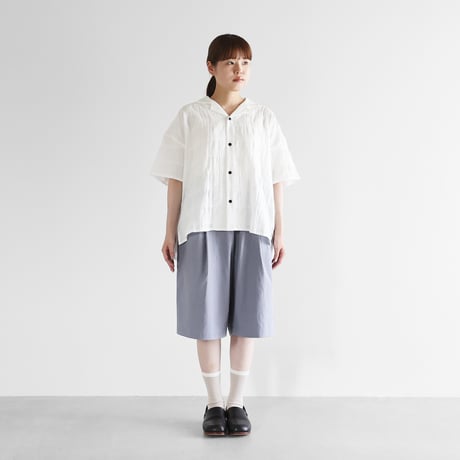 huis.ハウス　遠州織物　ブロックチェックコクーンプルオバー　コットン　赤系 CATEGORY パンツ | HUIS onlinestore