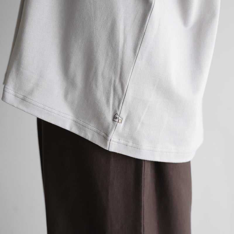 HUIS in house］SUVIN COTTONカットソーL（シルバーグレー）【ユニセッ