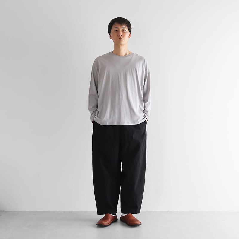 ギザコットンヘンプバルーンパンツロング（ブラック）【ユニセックス