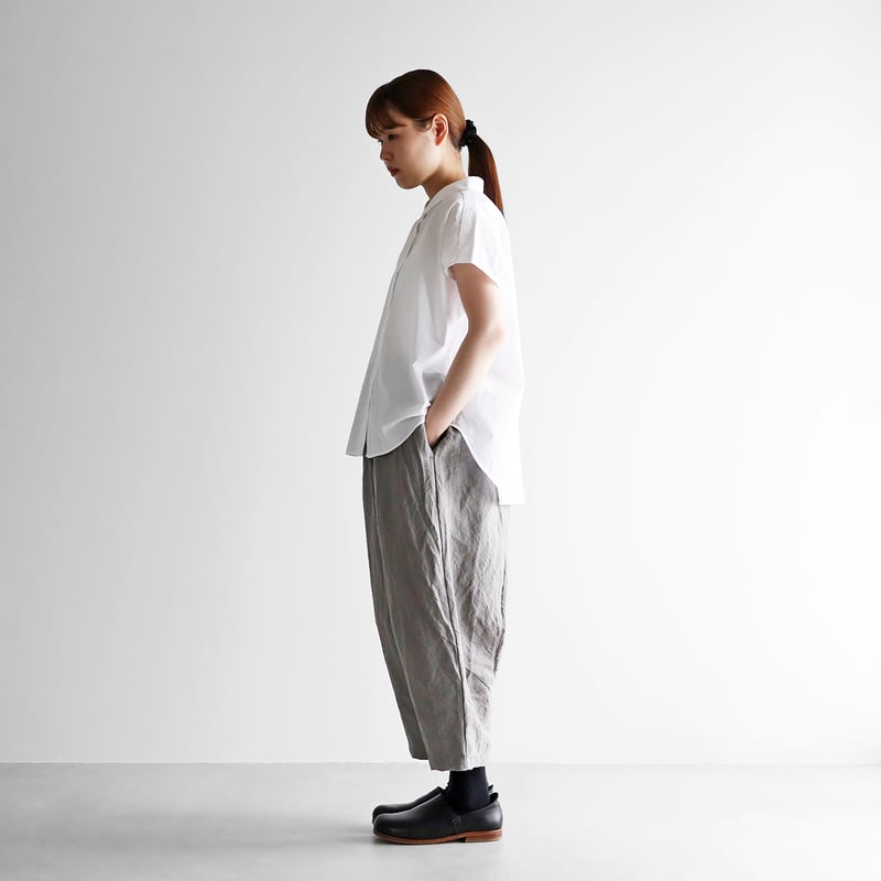 HUIS.ハウス　バンブーリネンバルーンパンツ　グレージュ バンブーリネンバルーンパンツ（ライトグレー）【ユニセックス】506