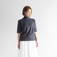 コードレーンワイドブラウス（トップ糸グレーストライプ）【レディス