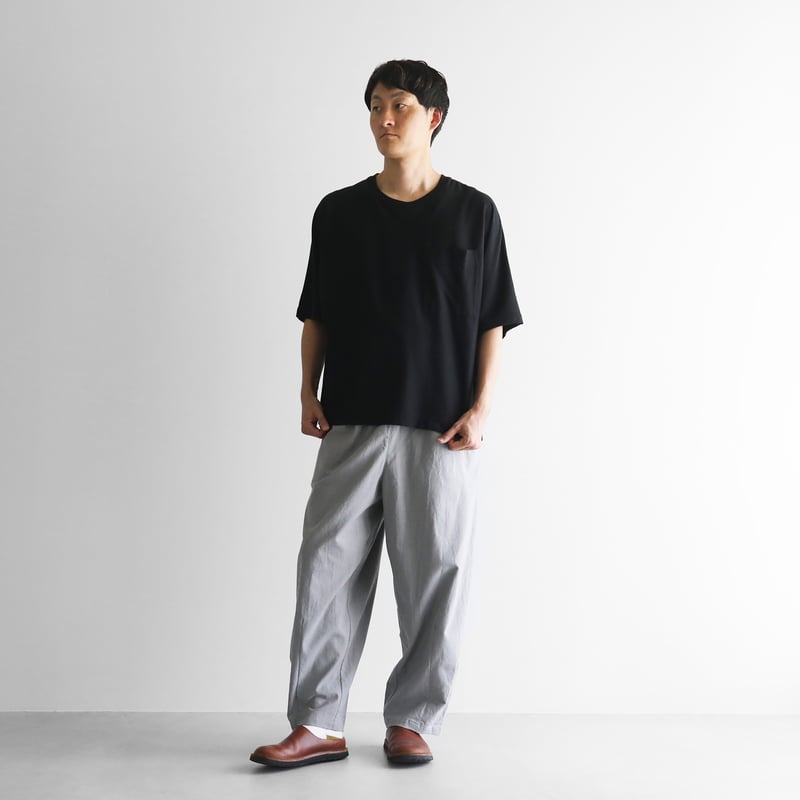 【HUIS.】バルーンパンツ　ライトグレー オーガニックコットンライトオックスバルーンパンツ（ライト
