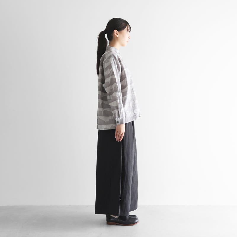 シャトルトリプルガーゼスカートパンツL（ダークグレー）【ユニ