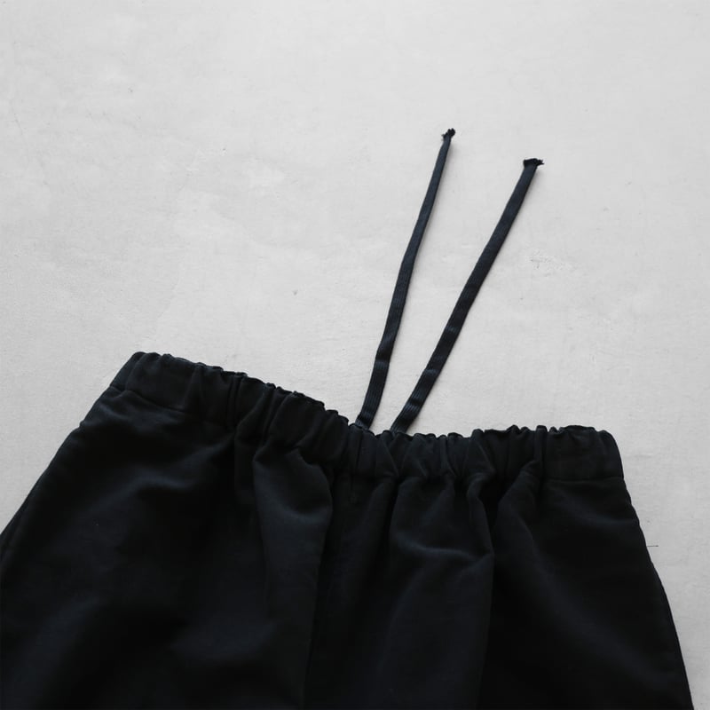 モールスキンサルエルバルーンパンツ（ブラック）【ユニセックス