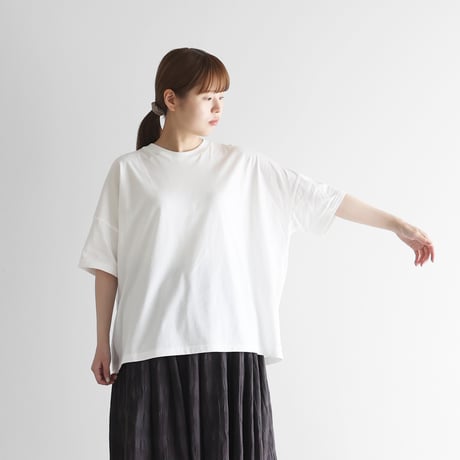 スニーカー2点セット　HUIS in house スヴィンコットン長袖 HUIS in house］SUVIN COTTON長袖スクエアワイドカットソー