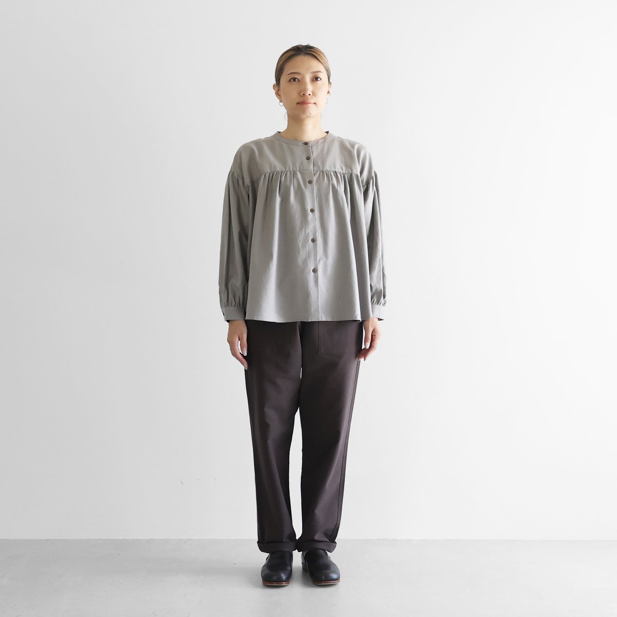 スヴィンオックスフォードイージーワークパンツ（ブラウングレー