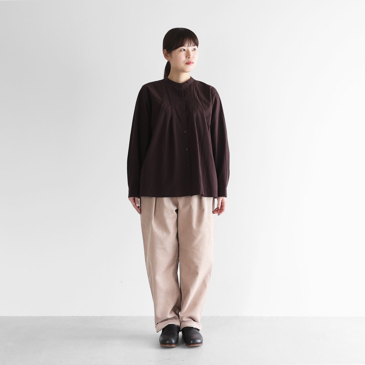 90sCAMBRIDGE3Dニットセーターコーデュロイパンツベージュ太畝 シャトルコーデュロイセミワイドパンツ（太畝・ピンクベージュ）【ユニ