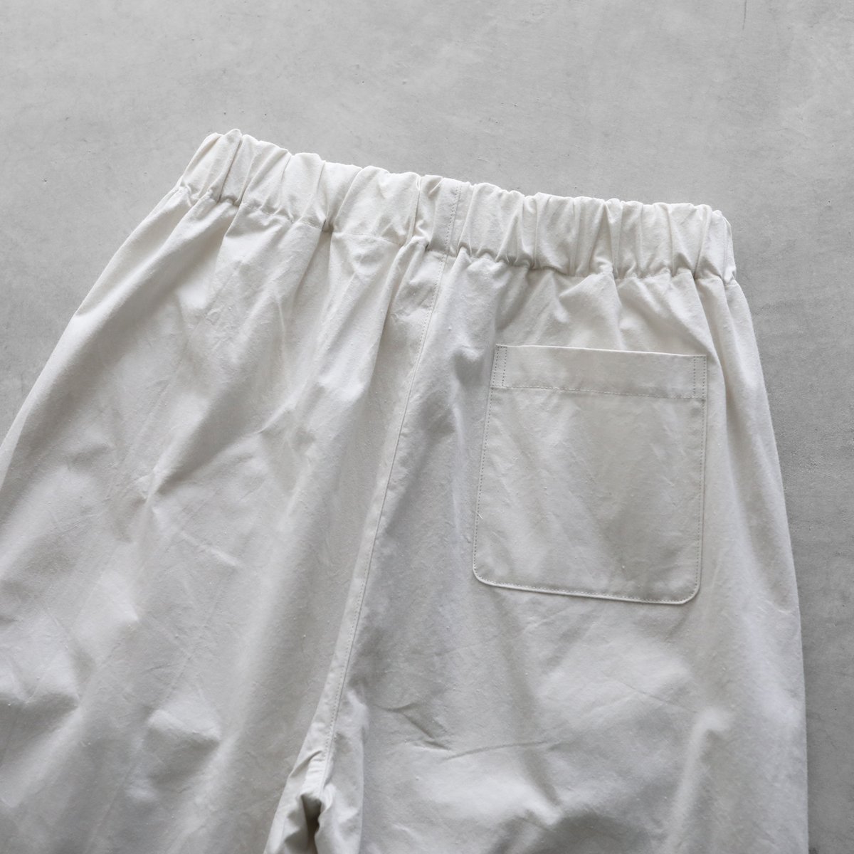 先染めバフクロスワイドパンツ（オフホワイト）【ユニセックス】504