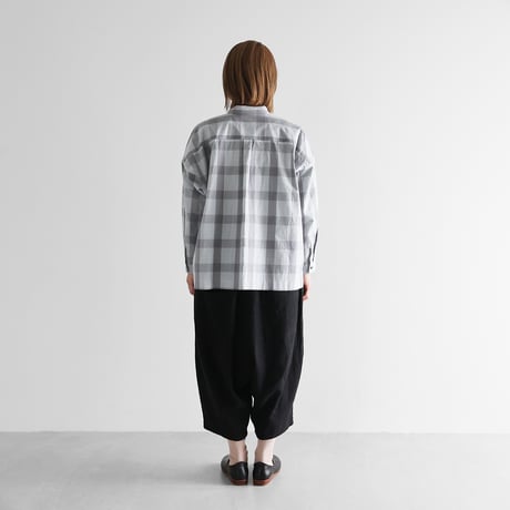 オールドレピア天日干しラミーリネンサルエルバルーンパンツ（ブラック）【ユニセックス】511