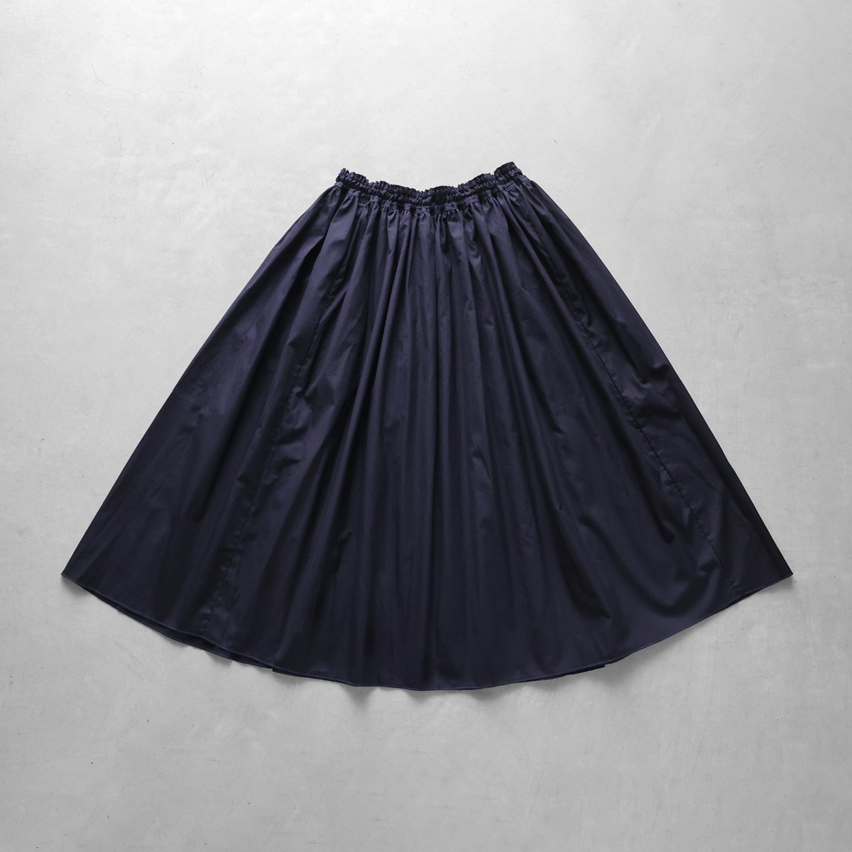 【着用2回】カデュネ　ギザギザ変形ロングスカート　ベージュ×ブラック♡ドット ベーシックデザインリネンギャザースカート：ブラック ロング