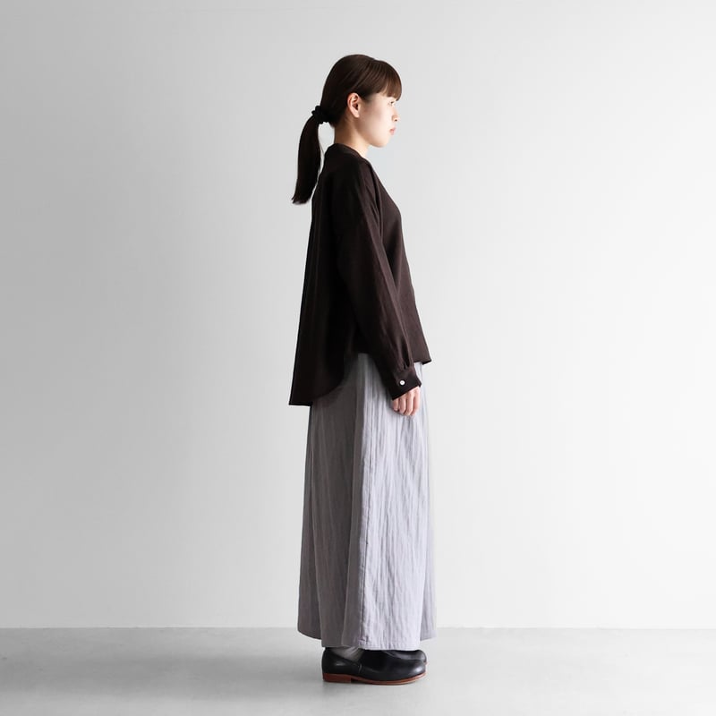シャトルトリプルガーゼスカートパンツ（ライトグレー