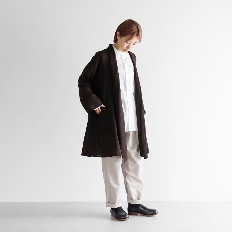 ウォッシャブルウールロングカーディガン（ダークモカ）【ユニ