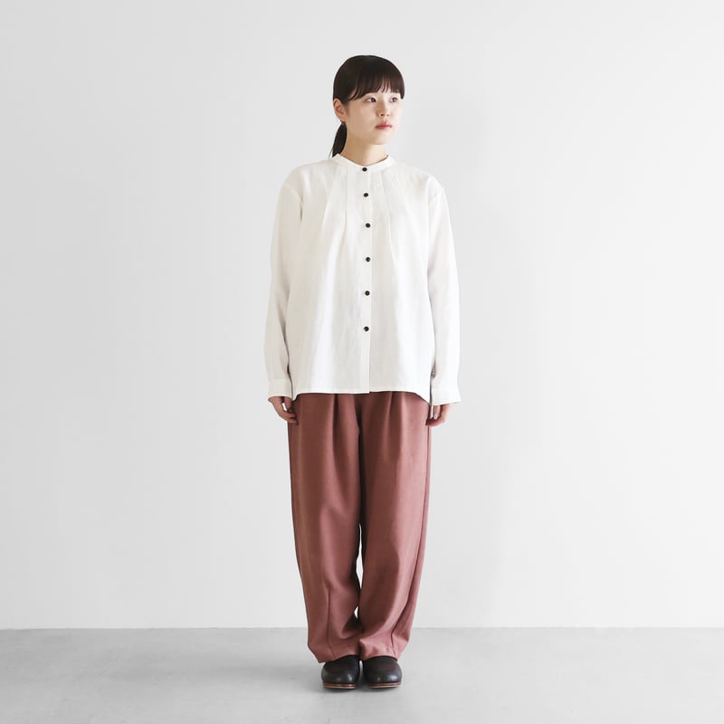 オールドレピアリネンタックブラウス（ホワイト）【レディス】U113