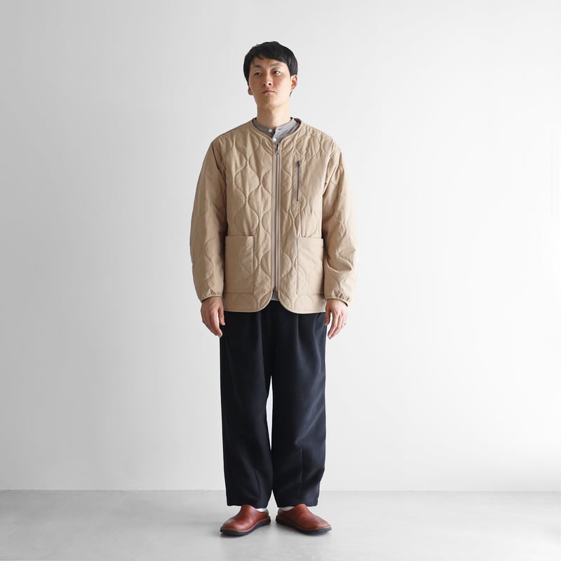ダウンプルーフコットンsunstate中綿キルティングコート（ビスケット