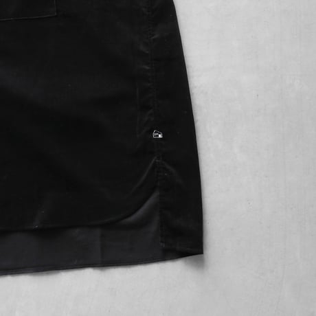 みじんコールバンドカラーオーバーシャツ（ブラック）【ユニセックス】015